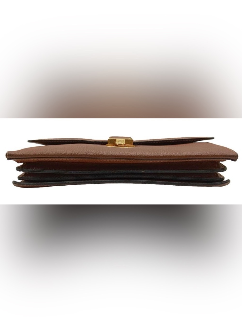 SALVATORE FERRAGAMO ICONIC GANCINI VINTAGE LEATHER CLUTCH BAG - Picture 7 of 12